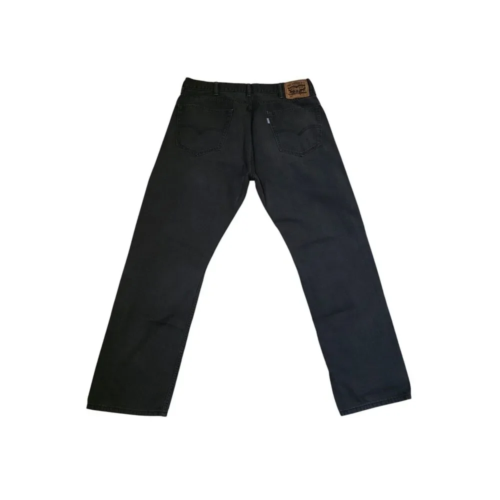 Levi's 505 Men's Jeans 38x32 Black Regular Fit Straight Leg Denim